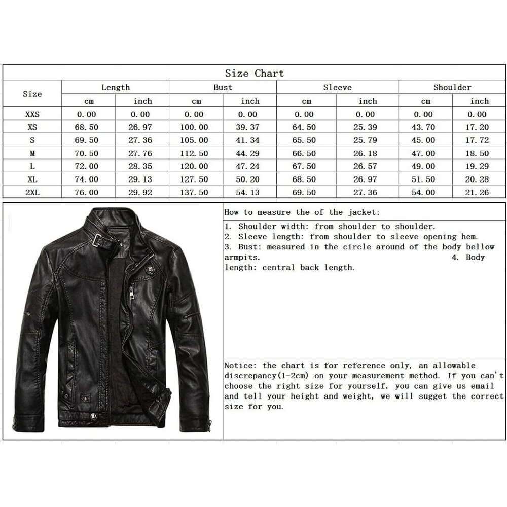 Men's Vintage Stand Collar Pu Leather Jacket - Brown - Picture 5 of 5